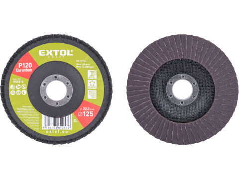 EXTOL CRAFT kotouč lamelový šikmý korundový, O125mm, P120 (903316)
