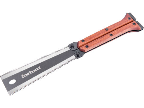 FORTUM pila zavírací/kapesní dvoubřitá, 300mm s dřevěnou rukojetí (4772120)