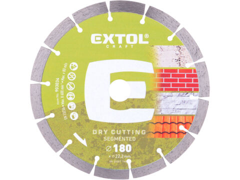 EXTOL CRAFT kotouč diamantový řezný segmentový - suché řezání, O 180x22,2x2,4mm (903034)