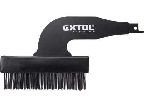 EXTOL kartáč ocelový 4řadý do pilky ocasky, 185x95x25mm (d/v/š včetně úchytu) (8806501)