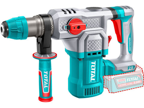 TOTAL Kladivo vrtací a sekací AKU, SDS Plus, Brushless, 20V Li-ion, 2000mAh, 4,5J, industrial, bez baterie a nabíječky (TRHLI202