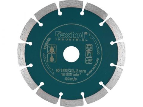 EXTOL kotouč diamantový řezný segmentový Grab Cut, 125x22,2mm, suché řezání, EXTOL INDUSTRIAL (8703032)